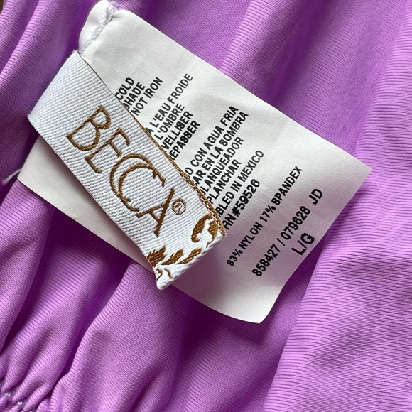 Becca Color Code Hipster Bikini Bottom Orchid Women's Size Large - Picture 10 of 10
